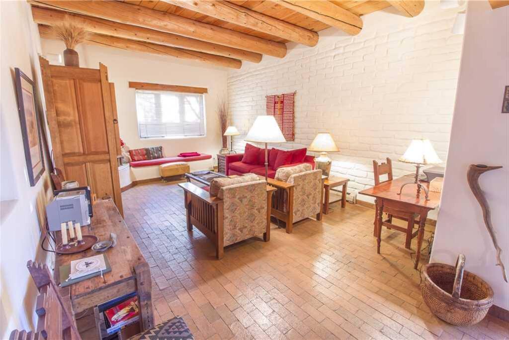In the living room, there is plenty of space for everyone to spread out while still being close.