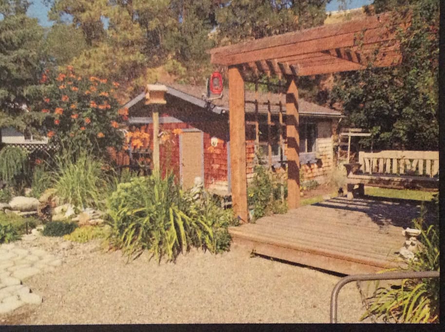 Part of backyard