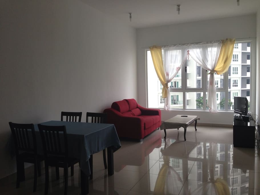 Living room and dining area