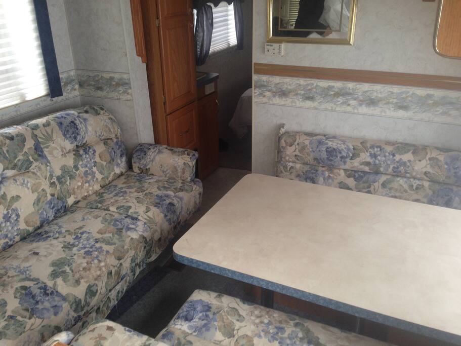 Couch and Kitchen Table Convert into Beds