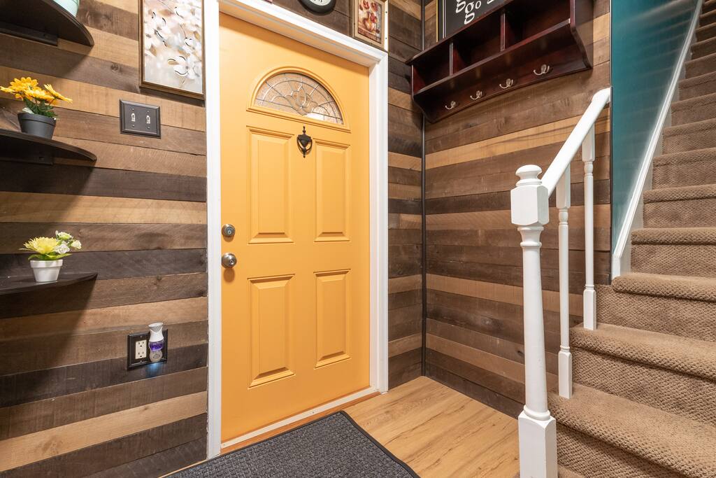Your Private Suite Entrance Door. Stairways Are Going Up To The Tenant For 2nd Floor.