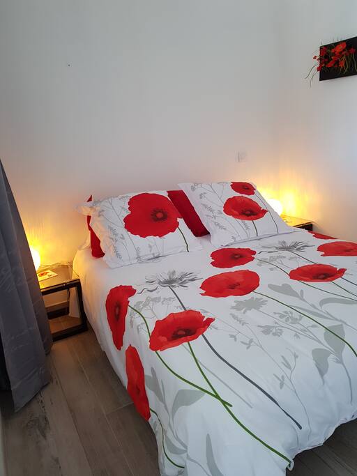 Lit de la chambre.