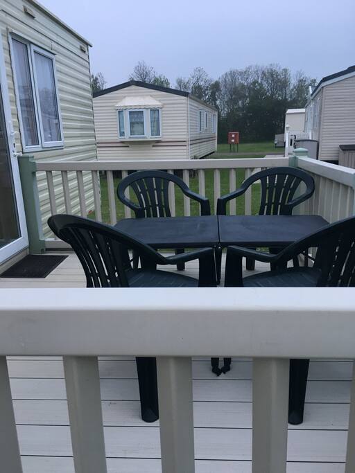Our gated decking with furniture is great for your comfort and children’s safety
