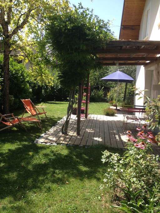 Terrasse sud ombragée