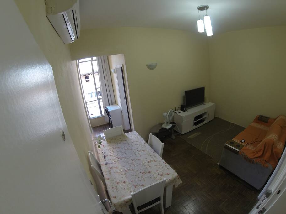 Living and Dining Room with a small writing desk