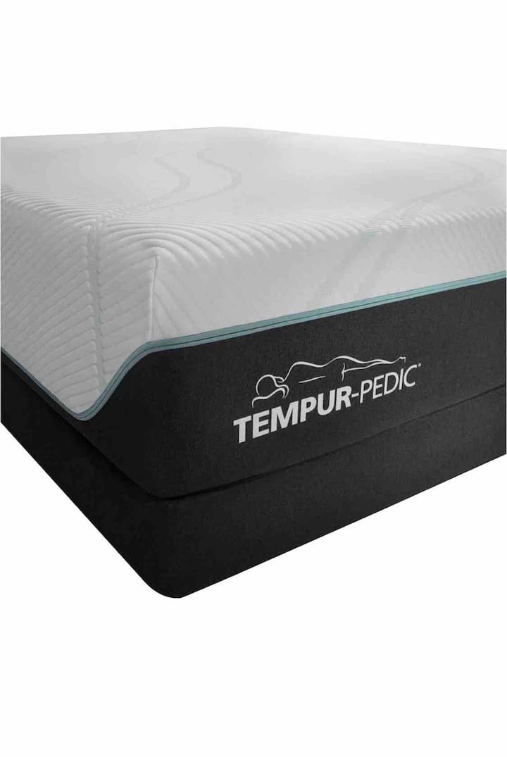 Dyshek i cilësisë më të lartë Tempur-Pedic ProAdapt i madhësisë king, i rregullueshëm, me bazament me telekomandë, i veshur me shtroja prej bambuje Cozy Earth që marrin frymë, për një gjumë të përkryer gjatë natës.