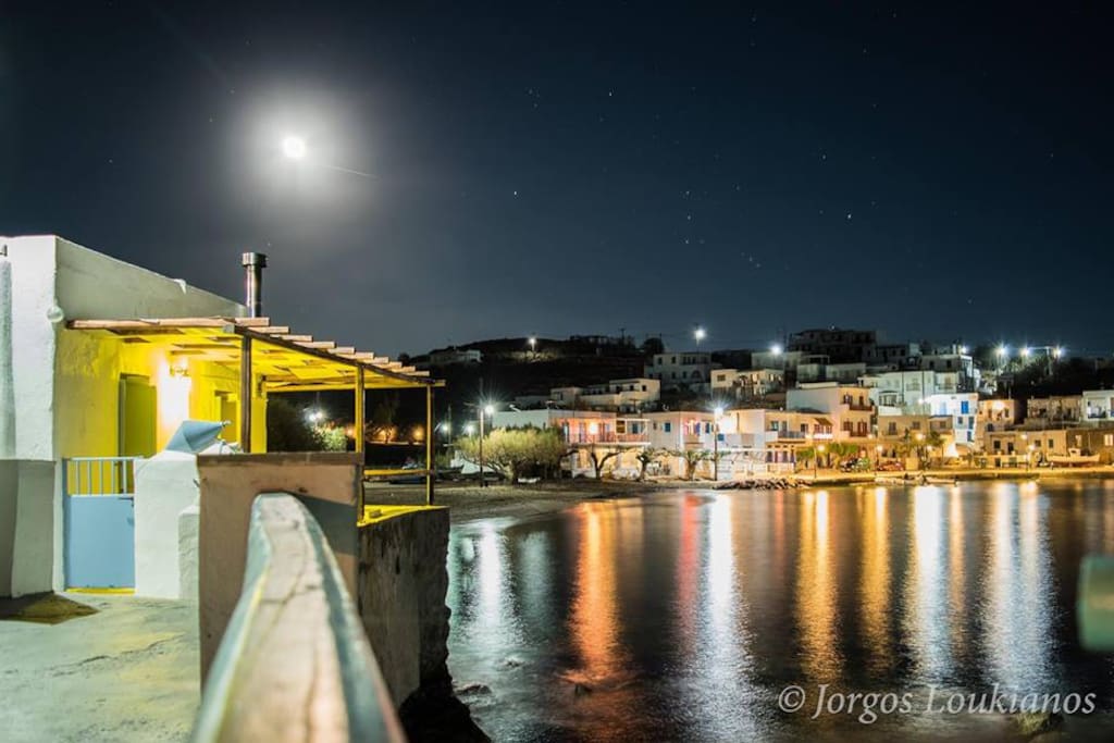 Mooring Place and Faros Beach at night!