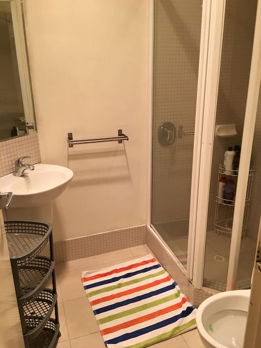 Bathroom (downstairs)
*Note: there is a toilet and sink upstairs available*