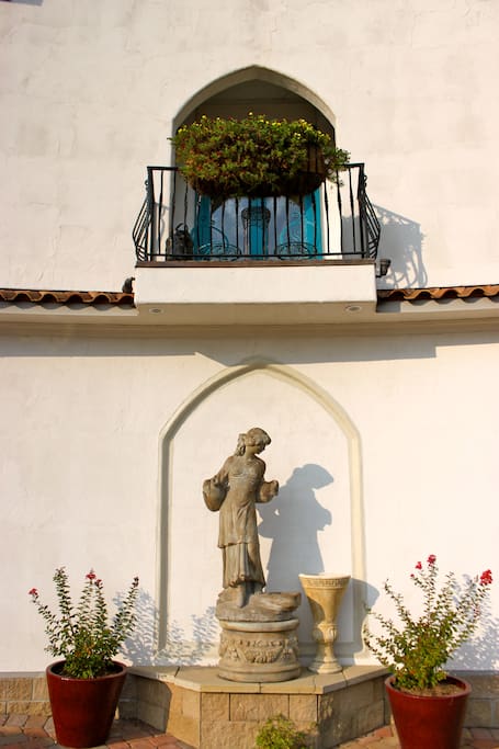 Charming private balcony.