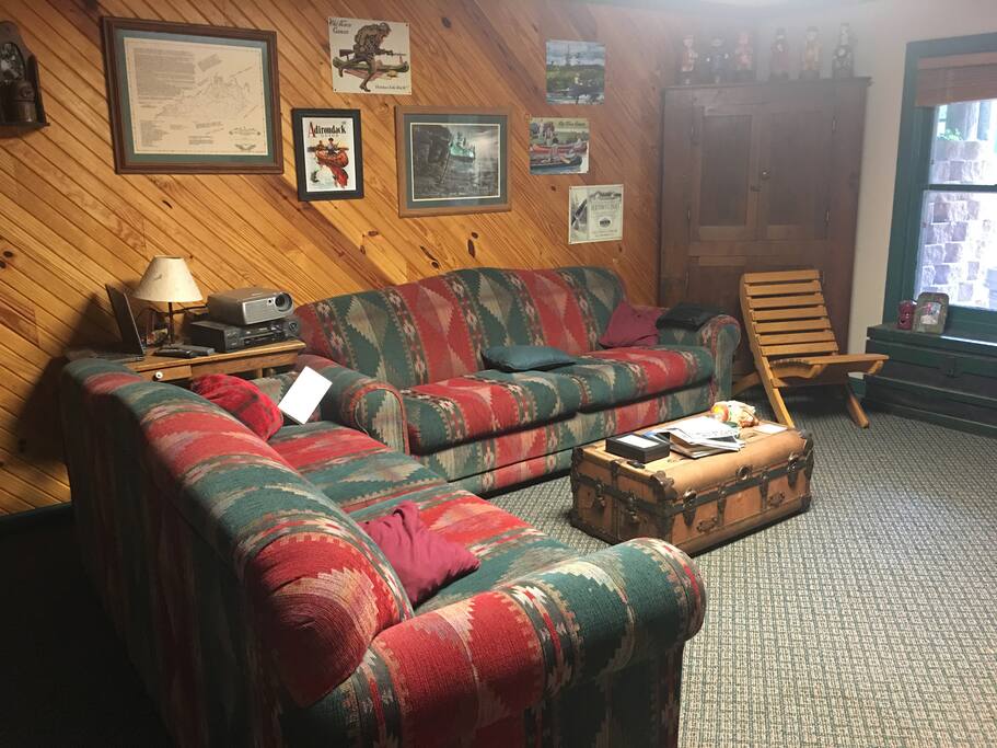 Downstairs Family Room also offers a big screen TV.