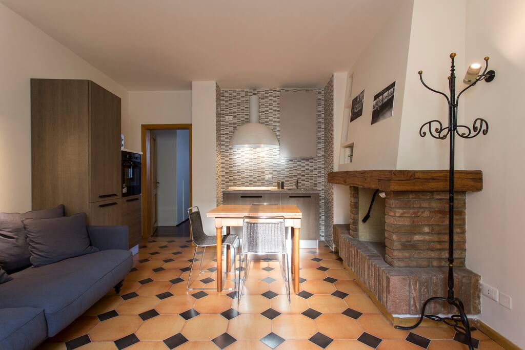 Living room and kitchen space