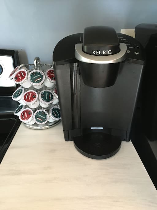 Complimentary Keurig coffee maker in the kitchen.