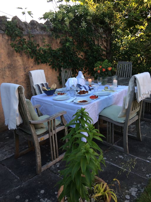 A lovely place for summer supper in the garden