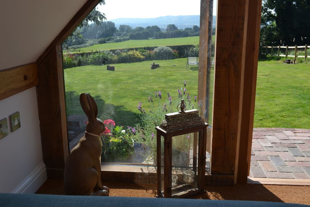 Stunning 180 degree views of the South Downs from Beacon Hill across the brooks towards Amberley & Rackham. All yours in this recently built oak framed garden room.