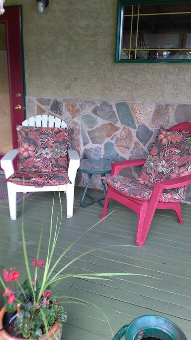 Relax on the covered deck with a morning coffee or afternoon cocktail...