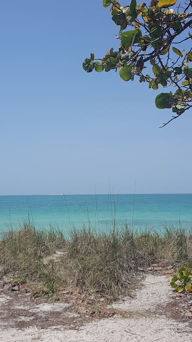 Just steps to the white sands of Lido Key - right at the snack bar/public beach
