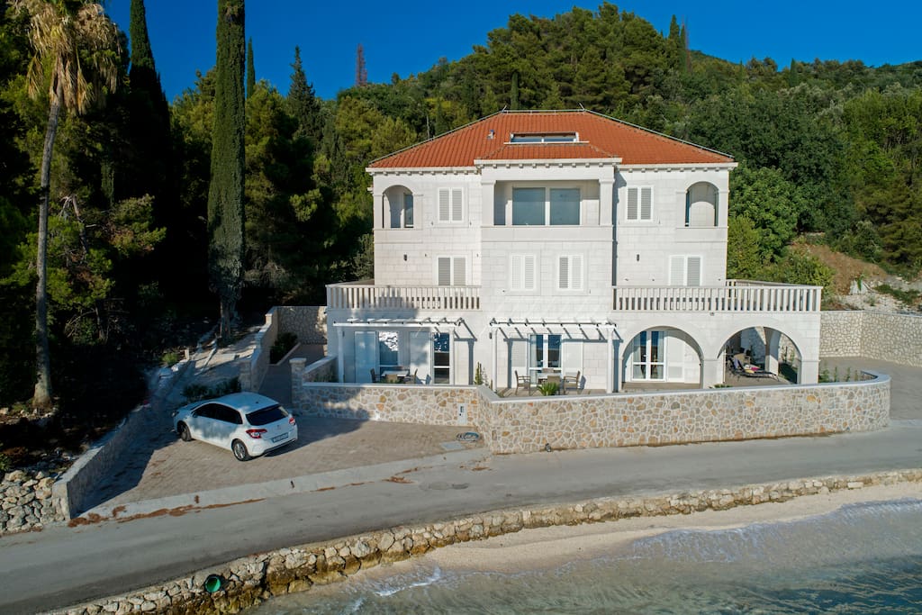The villa from the sea