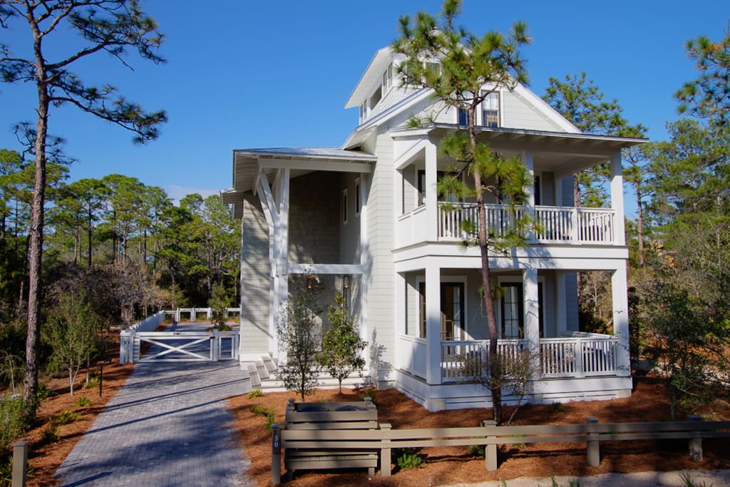 The home is surrounded by trees allowing for maximum privacy and relaxation