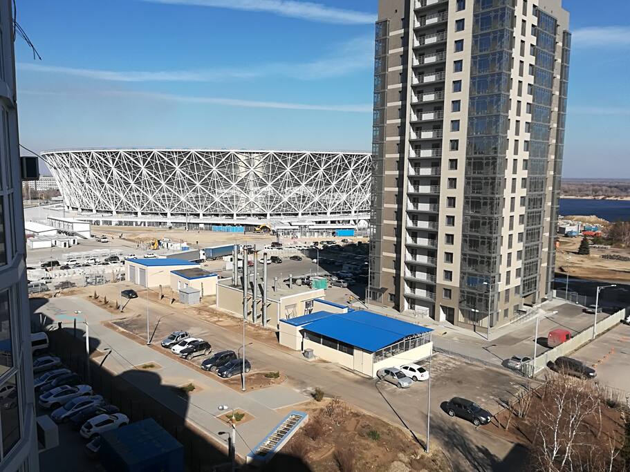 Вид из окна на центральный стадион,где будет ЧМ по футболу