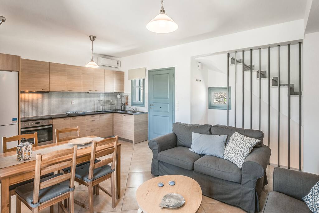 Living room and kitchen