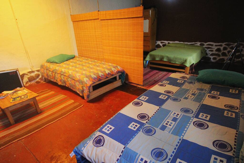4 beds room for 5 persons , kitchen and hot water bathroom