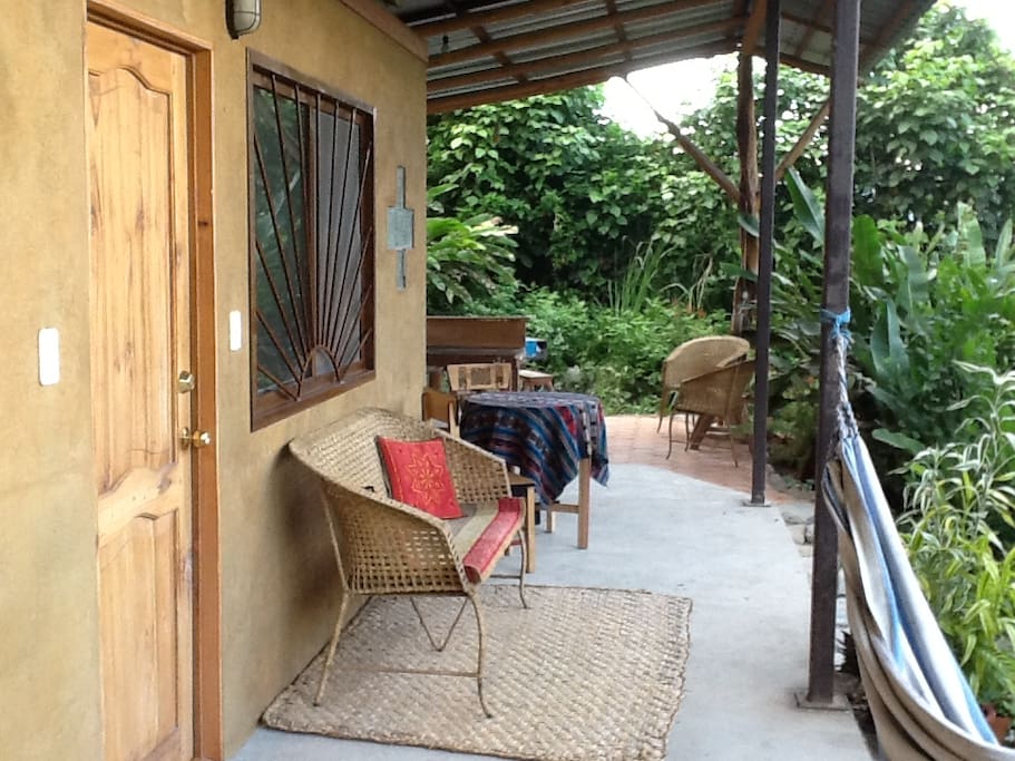 furnished outdoor patio