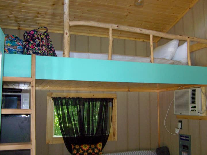 The snuggly loft with another comfy mattress!