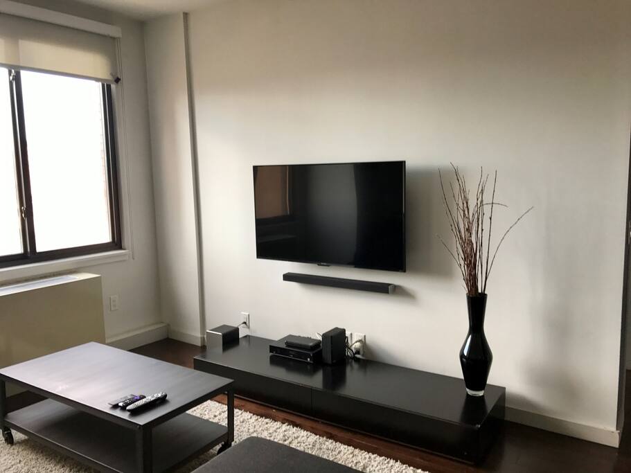 Main Living Area (with 50 inch flat screen, soundbar and Verizon Fios)