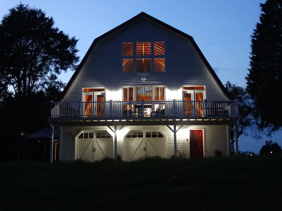 The stars are great at night. The barn is good for a family get-together, party or wedding.