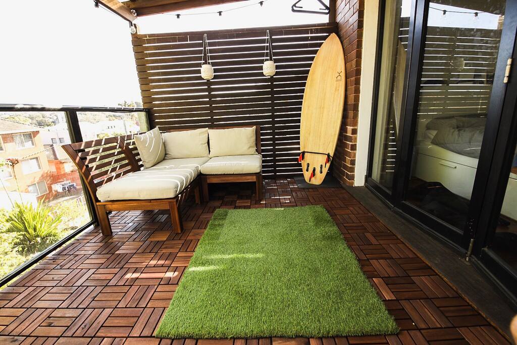 20sqm balcony to share with us (you have direct access to the balcony)