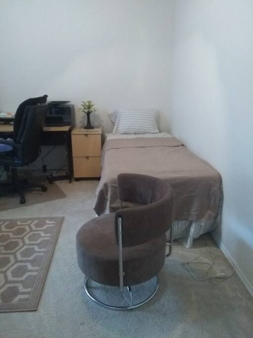 Bed and chair