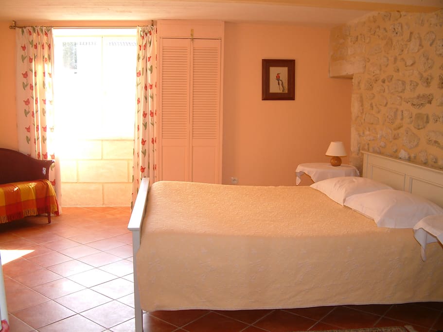 Large bedroom windows east and west