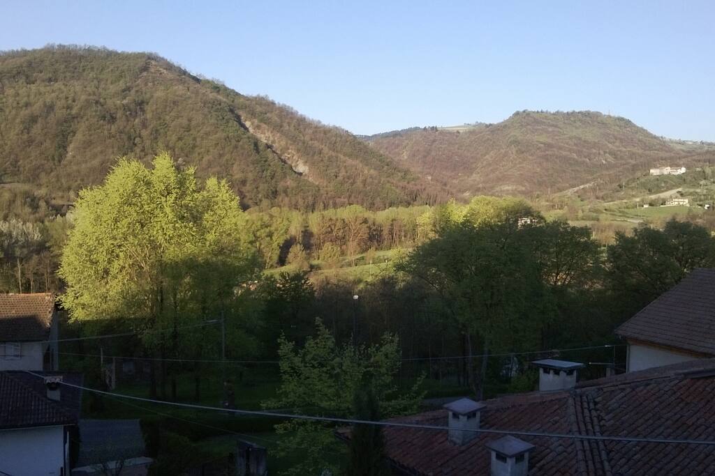 Vista della valle dalla casa