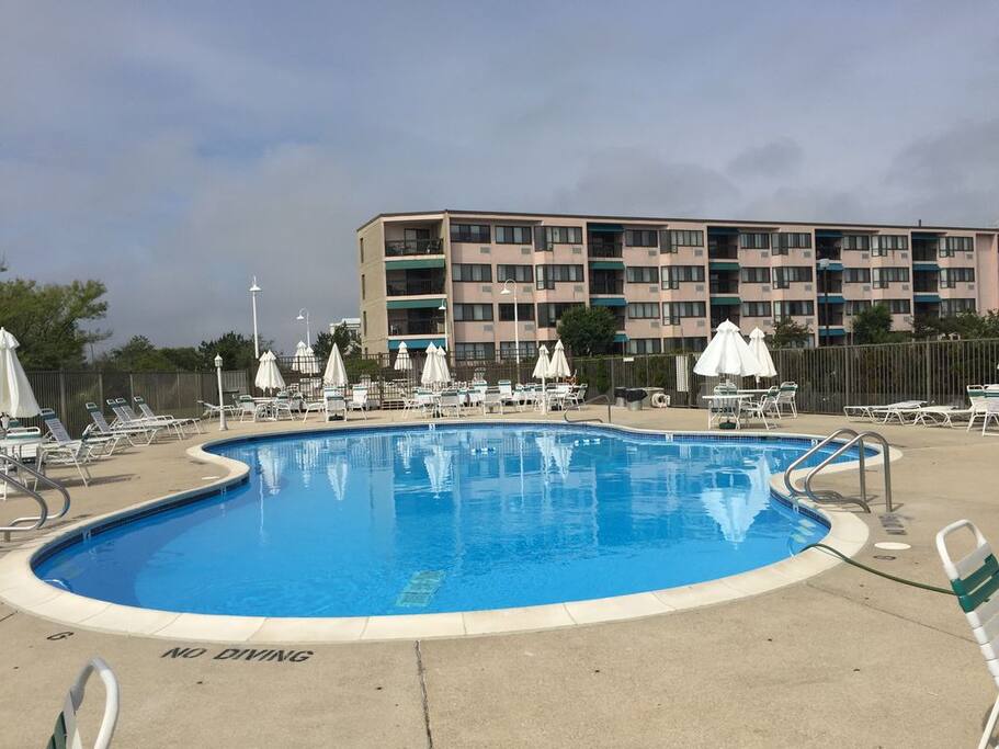 Large heated family pool
