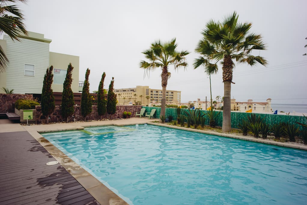 Lovely pool right outside the front gate.