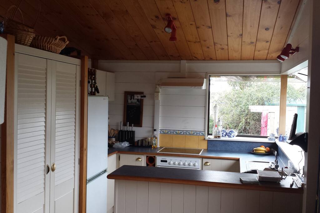 Kitchen, dishwasher, oven, fridge, Nespresso Machine, microwave.