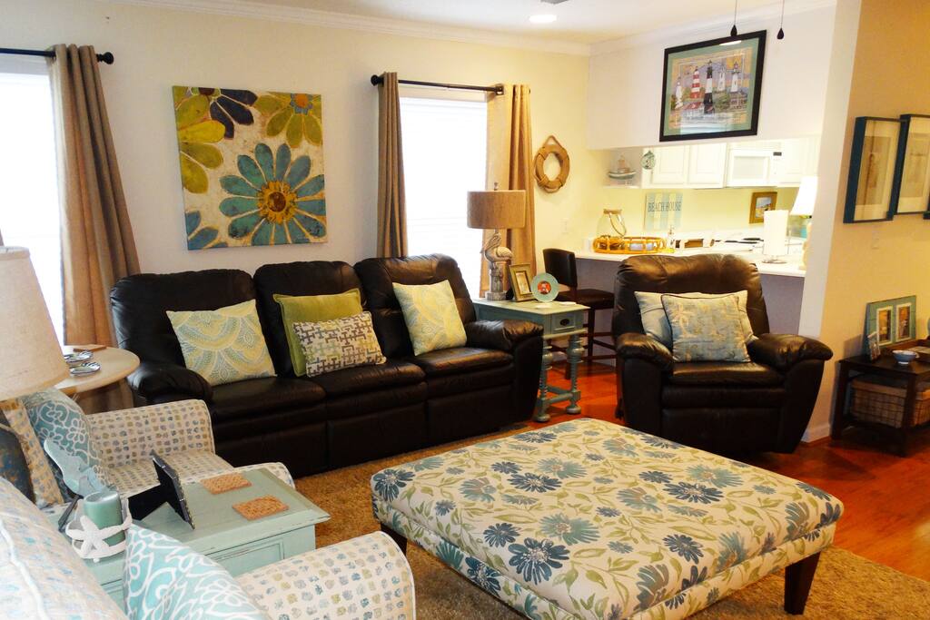 Living Area with open kitchen.