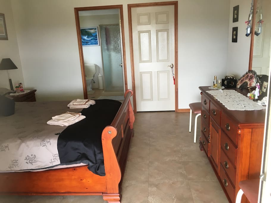 The main bedroom and ensuite