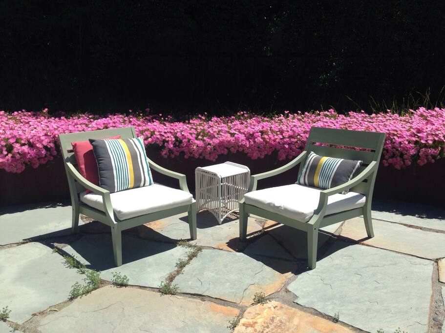 Intimate time in the quiet and huge backyard!