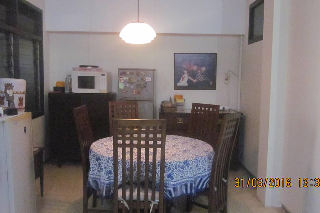 The dining area