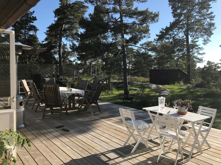 Enjoy the sunset at the large secluded patio.