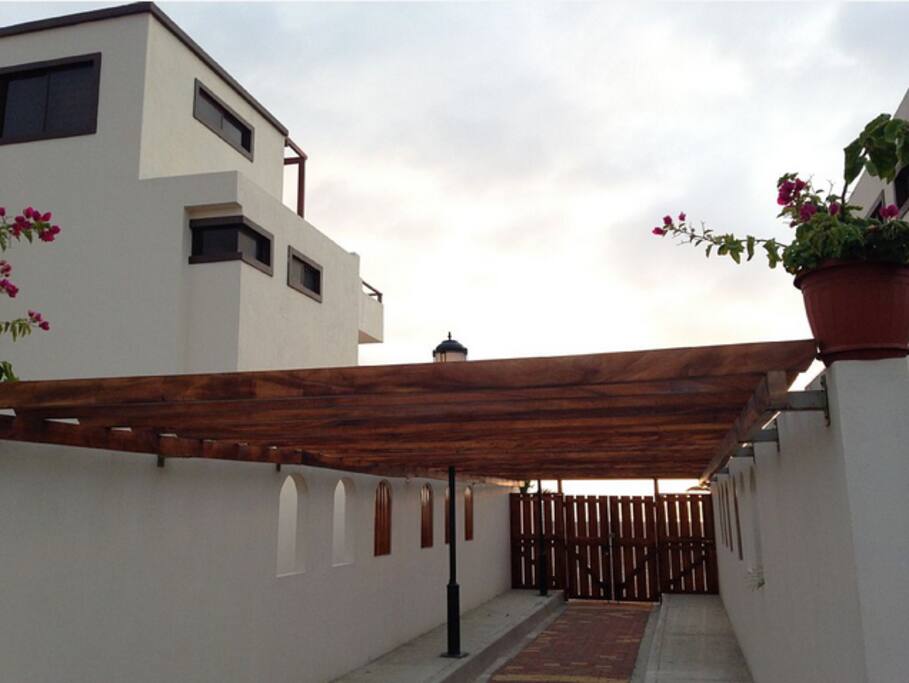 Private beach access with security gate