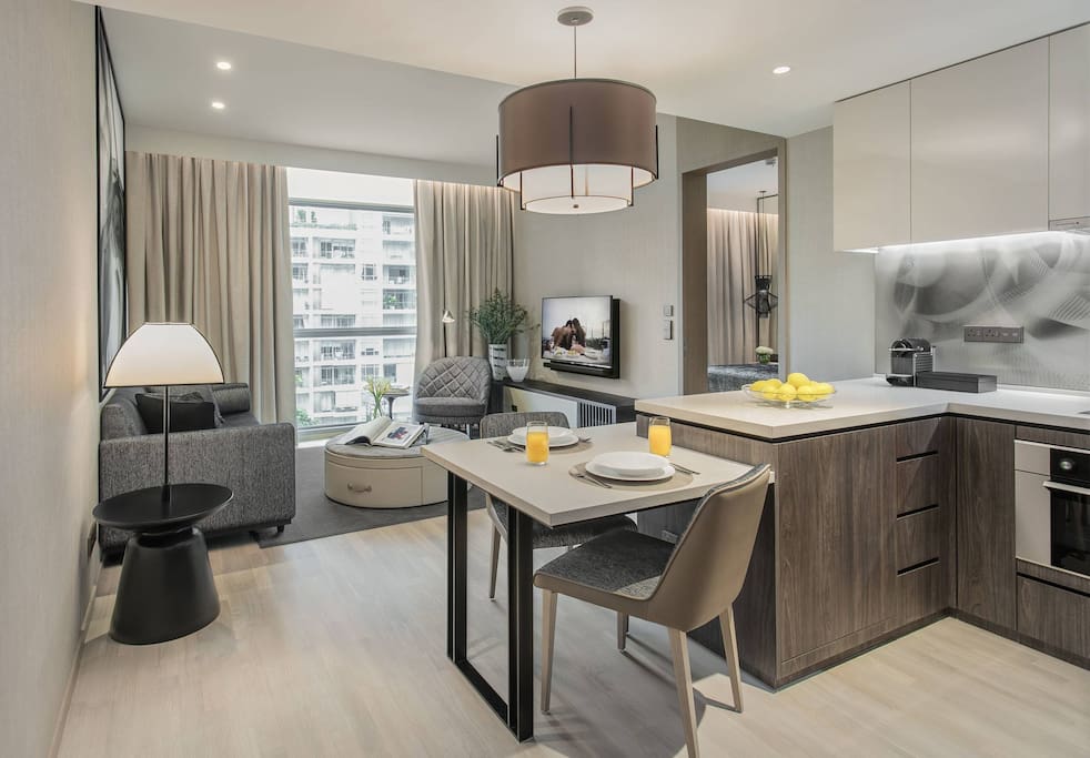 Living Area + Kitchen