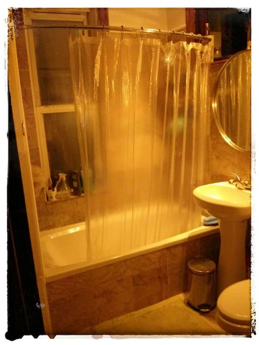 the shared bath upstairs