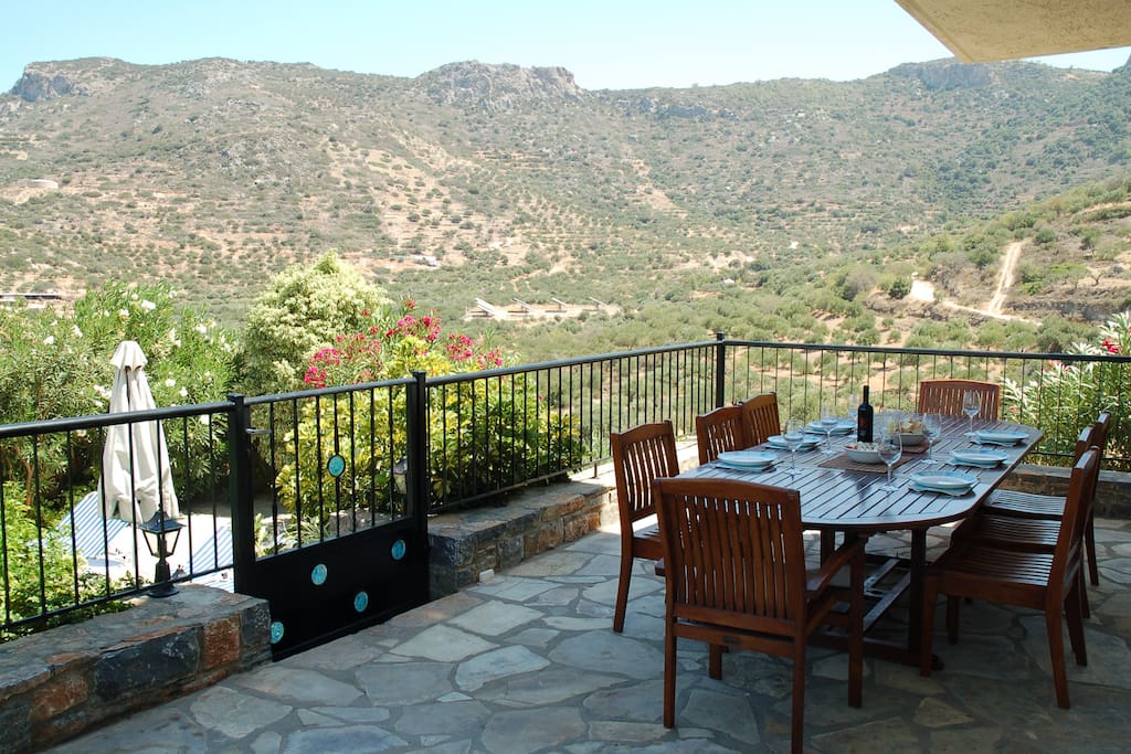 terrace above the pool