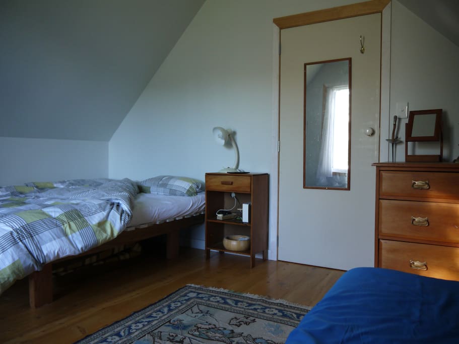 Bedroom with one double and up to two single beds