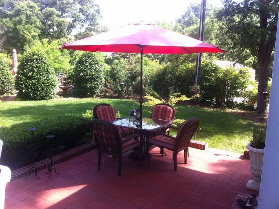 Patio for morning coffee, evening drinks or dining.