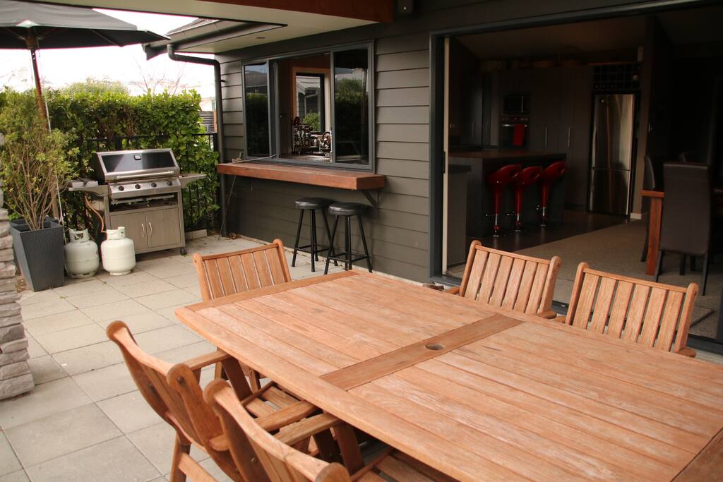 Outdoor BBQ area