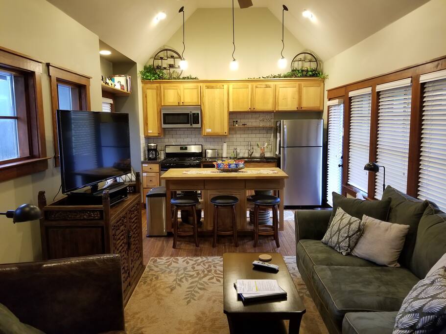 Second floor common living area with SmartTV and full kitchen!