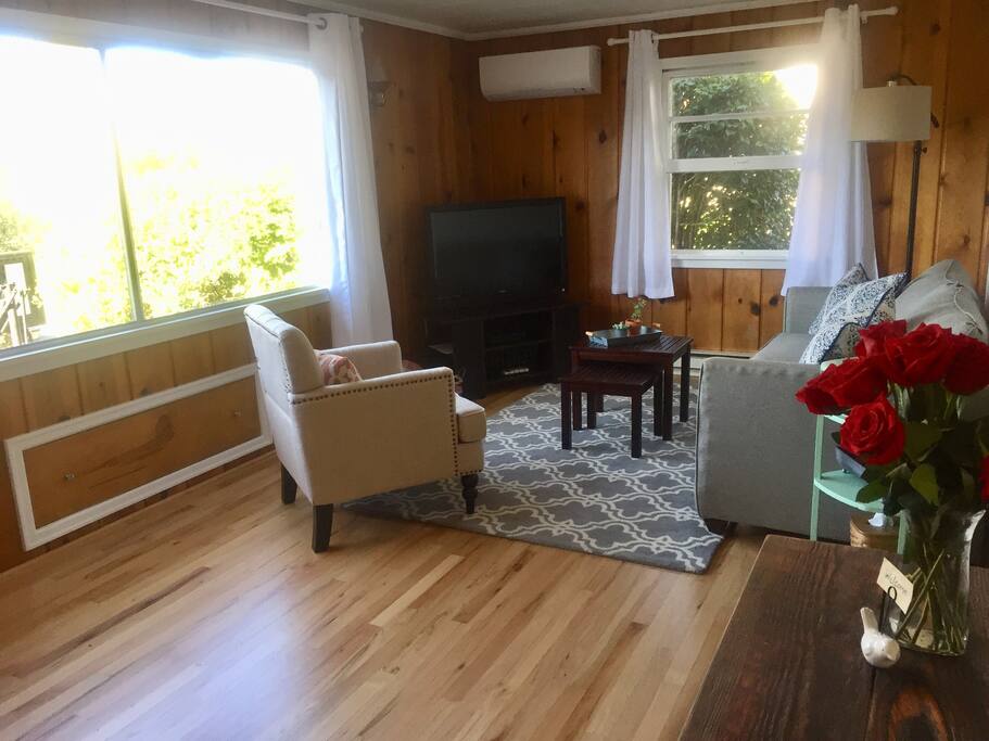 Living area with large picture window